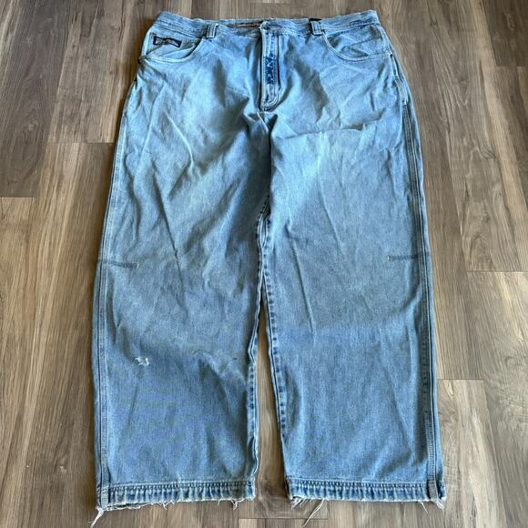 Vintage Y2K Pelle Pelle Blue Baggy Jeans Men's Size 46x33 Skater Hip Hop SEE PIC - Picture 1 of 10